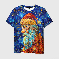 Футболка мужская Santa Claus: pop-art-brut-nouveau pointillism, цвет: 3D-принт