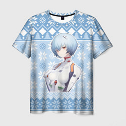 Футболка мужская Rei christmas sweater Evangelion, цвет: 3D-принт