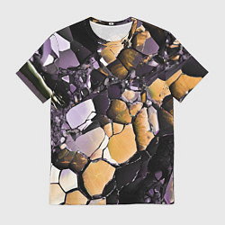 Футболка мужская Чёрно-жёлтый камень, цвет: 3D-принт