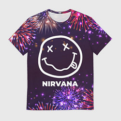 Футболка мужская Праздничный Nirvana, цвет: 3D-принт