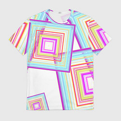 Футболка мужская Абстрактные квадраты, цвет: 3D-принт