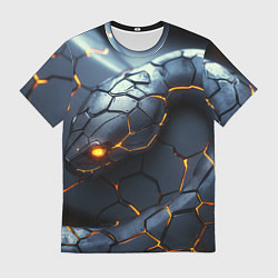 Футболка мужская Змея из светящихся плит, цвет: 3D-принт