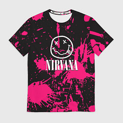 Футболка мужская Nirvana pink color, цвет: 3D-принт