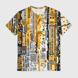 Футболка мужская Cyberpunk pattern yellow, цвет: 3D-принт