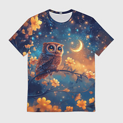 Футболка мужская Сова на ветке, цвет: 3D-принт