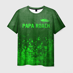 Футболка мужская Papa Roach - green gradient посередине, цвет: 3D-принт