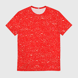 Футболка мужская Огненный красный текстура, цвет: 3D-принт