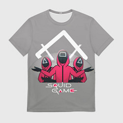 Футболка мужская Персонажи из Игра в кальмара, цвет: 3D-принт