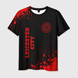 Футболка мужская Leicester City - red gradient вертикально, цвет: 3D-принт