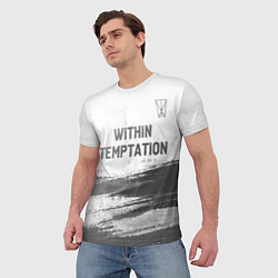 Футболка мужская Within Temptation - white gradient посередине, цвет: 3D-принт — фото 2