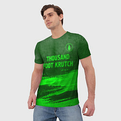 Футболка мужская Thousand Foot Krutch - green gradient посередине, цвет: 3D-принт — фото 2