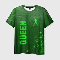 Футболка мужская Queen - green gradient вертикально, цвет: 3D-принт