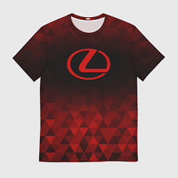 Футболка мужская Lexus red poly, цвет: 3D-принт