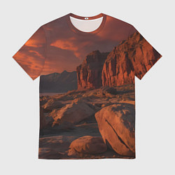 Футболка мужская Ночной каньон, цвет: 3D-принт