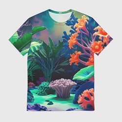 Футболка мужская Морское дно с кораллами, цвет: 3D-принт