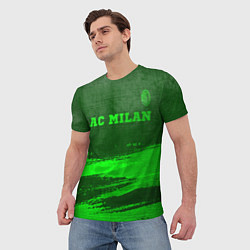 Футболка мужская AC Milan - green gradient посередине, цвет: 3D-принт — фото 2