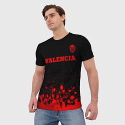 Футболка мужская Valencia - red gradient посередине, цвет: 3D-принт — фото 2