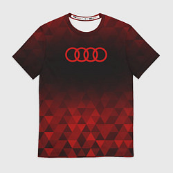 Футболка мужская Audi red poly, цвет: 3D-принт