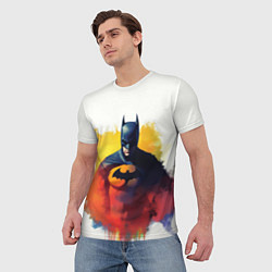Футболка мужская Бэтмен в краске, цвет: 3D-принт — фото 2