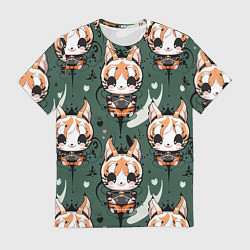 Футболка мужская Анимешный лис фенек, цвет: 3D-принт