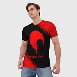 Футболка мужская Date A Live - red gradient, цвет: 3D-принт — фото 2