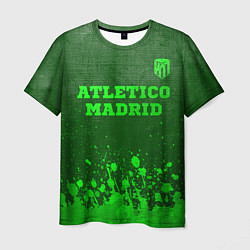Футболка мужская Atletico Madrid - green gradient посередине, цвет: 3D-принт