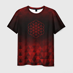Футболка мужская Coldplay red poly, цвет: 3D-принт