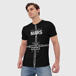 Футболка мужская 30 Seconds to Mars - poster, цвет: 3D-принт — фото 2