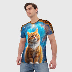 Футболка мужская Манчкин в космосе, цвет: 3D-принт — фото 2