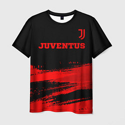 Футболка мужская Juventus - red gradient посередине, цвет: 3D-принт