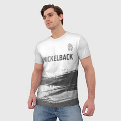 Футболка мужская Nickelback - white gradient посередине, цвет: 3D-принт — фото 2