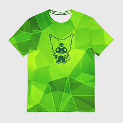 Футболка мужская Kuromi green poly, цвет: 3D-принт