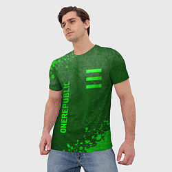 Футболка мужская OneRepublic - green gradient вертикально, цвет: 3D-принт — фото 2