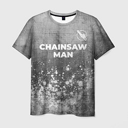 Футболка мужская Chainsaw Man - grey gradient посередине, цвет: 3D-принт