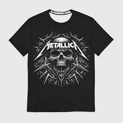 Футболка мужская Metallica - a skull with roses and thorns, цвет: 3D-принт