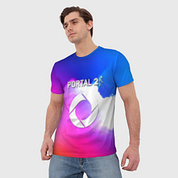Футболка мужская Portal закат, цвет: 3D-принт — фото 2