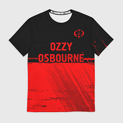 Футболка мужская Ozzy Osbourne - red gradient посередине, цвет: 3D-принт