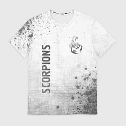 Футболка мужская Scorpions - white gradient вертикально, цвет: 3D-принт