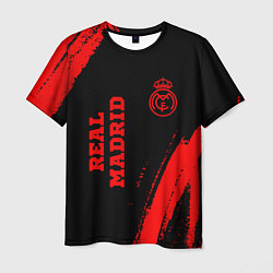 Футболка мужская Real Madrid - red gradient вертикально, цвет: 3D-принт