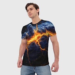 Футболка мужская Молнии в разбитом небе, цвет: 3D-принт — фото 2