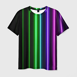 Футболка мужская Neon lines, цвет: 3D-принт