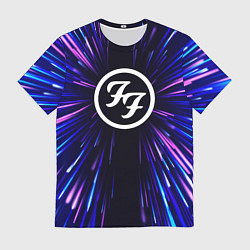 Футболка мужская Foo Fighters neon energy, цвет: 3D-принт