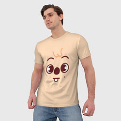 Футболка мужская Quokka skzoo, цвет: 3D-принт — фото 2