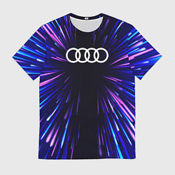 Футболка мужская Audi neon energy, цвет: 3D-принт