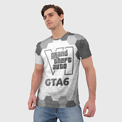 Футболка мужская GTA6 - white gradient, цвет: 3D-принт — фото 2