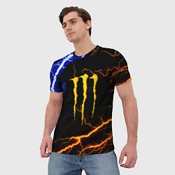Футболка мужская Monster energy storm, цвет: 3D-принт — фото 2