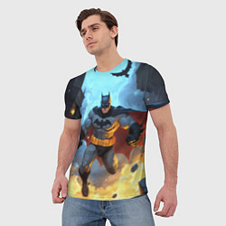 Футболка мужская Бэтмен в прыжке, цвет: 3D-принт — фото 2