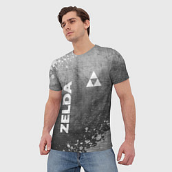 Футболка мужская Zelda - grey gradient вертикально, цвет: 3D-принт — фото 2