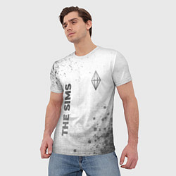 Футболка мужская The Sims - white gradient вертикально, цвет: 3D-принт — фото 2