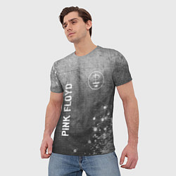 Футболка мужская Pink Floyd - grey gradient вертикально, цвет: 3D-принт — фото 2